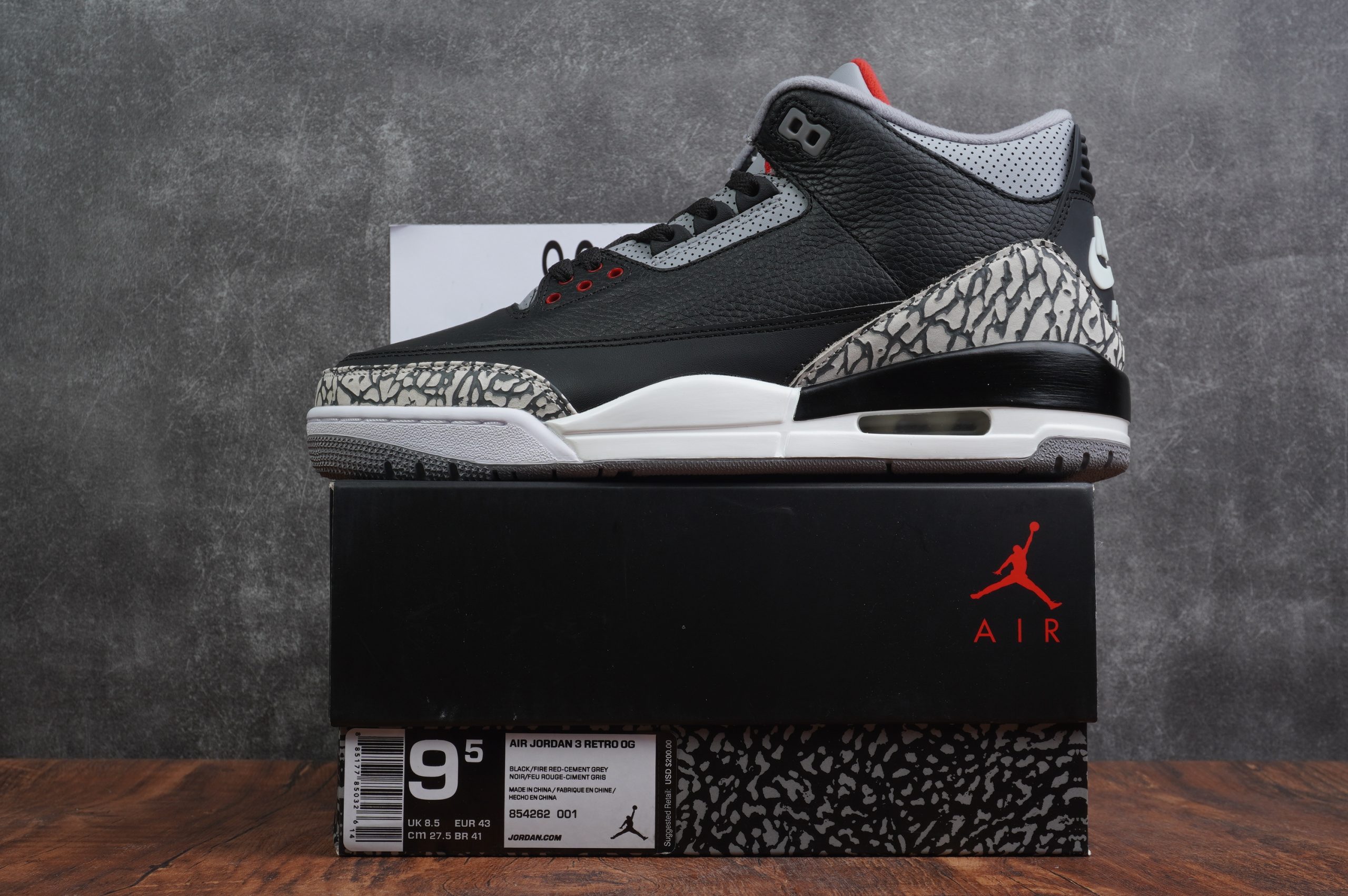 Jordan 3 Retro Black Cement