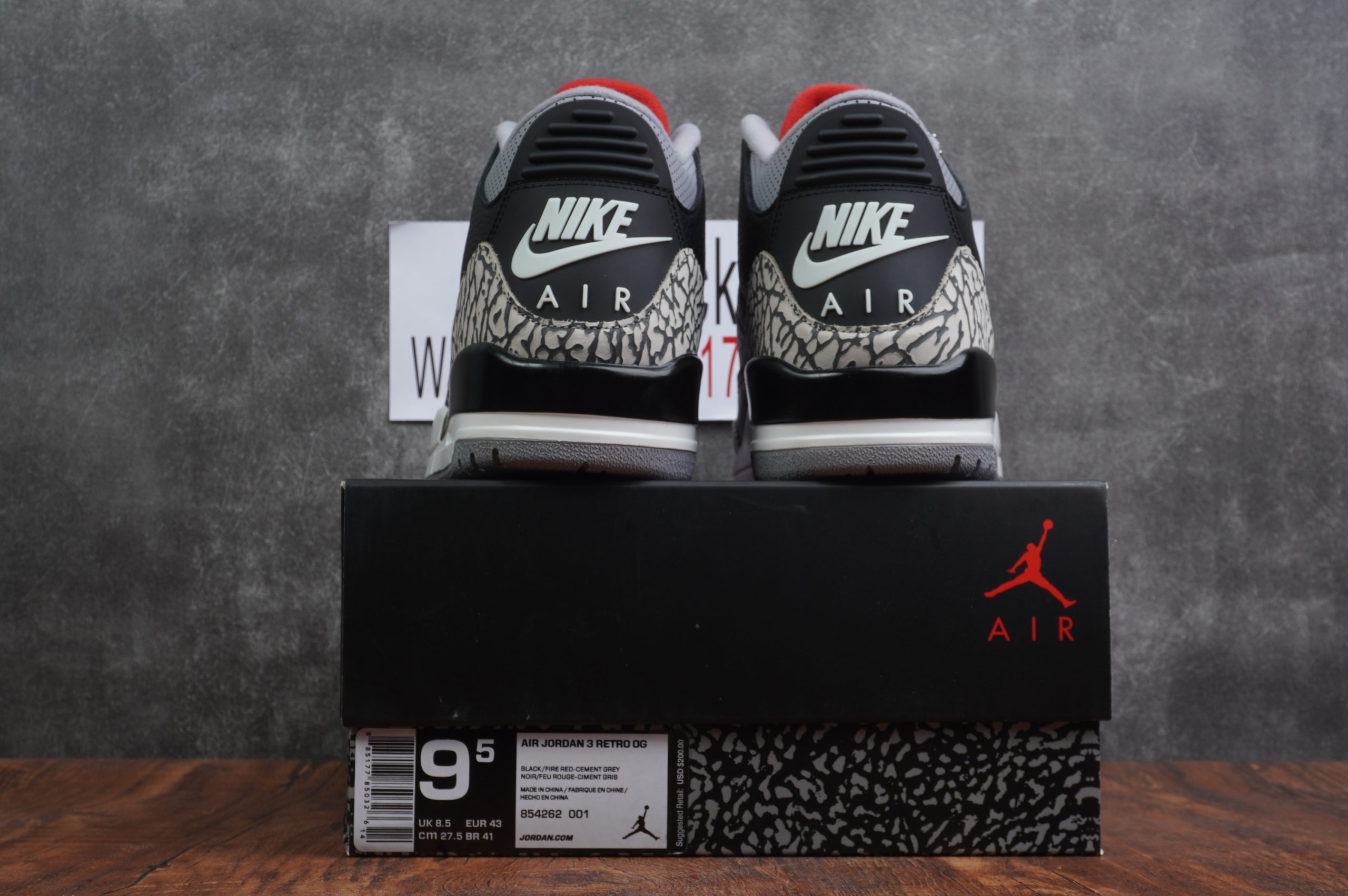 Jordan 3 Retro Black Cement