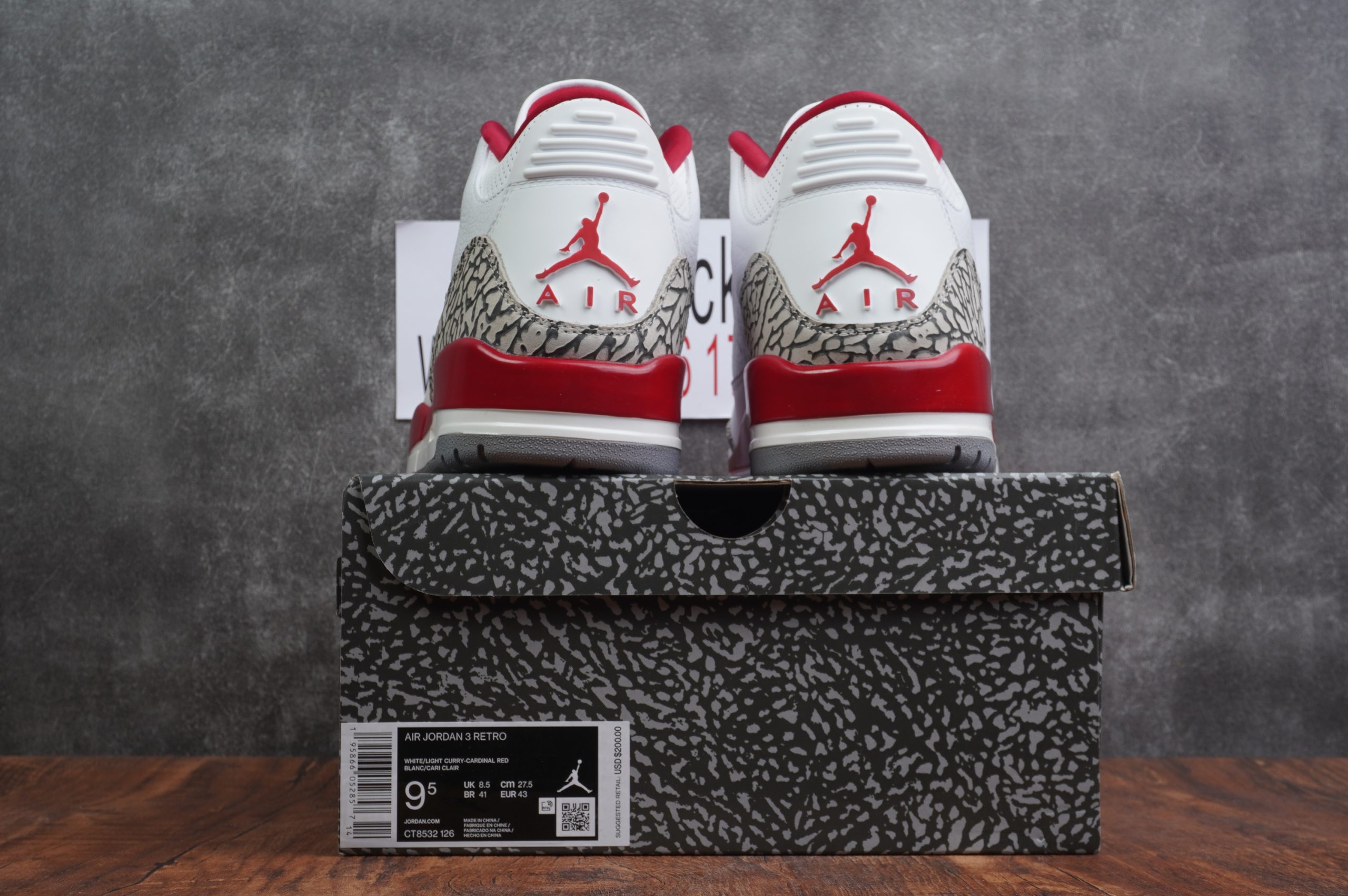 Air Jordan 3 Light Curry-Cardinal Red