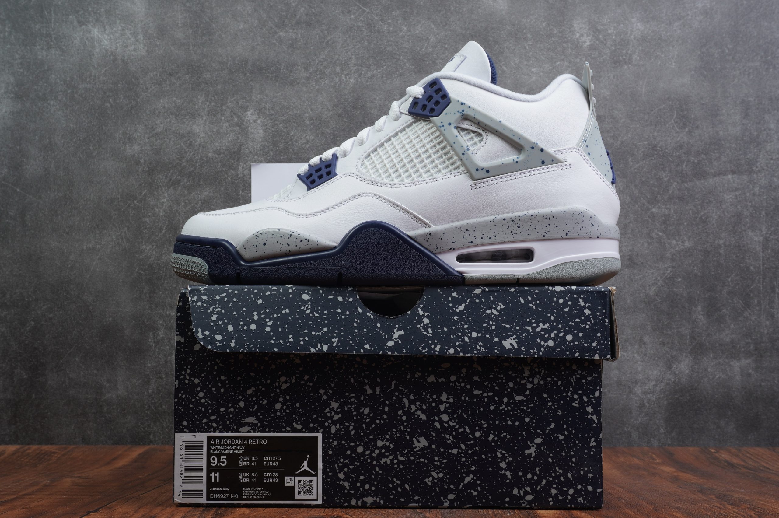 Jordan 4 Retro White Midnight Navy