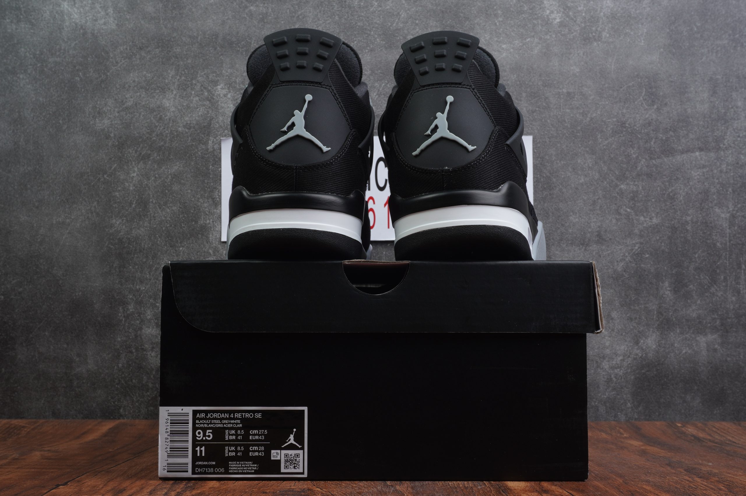 Jordan 4 Retro SE Black Canvas